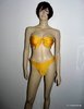 Supersexy gelber Bikini Beachwear Tanga Größe M Cup B Hoher Beinausschnitt 80er