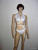 Extravaganter weisser Bikini Beachwear Fotoshooting Größe 38/40