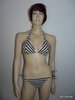 Supersexy schwarz-weiss gestreifter Bikini Beachwear Tanga Größe 38