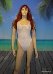 Supersexy transparenter Badeanzug Beachwear Body GoGo Fotoshooting Größe 36-40