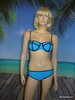 Supersexy blauer sportlicher Bikini Beachwear Tanga Größe M Cup B